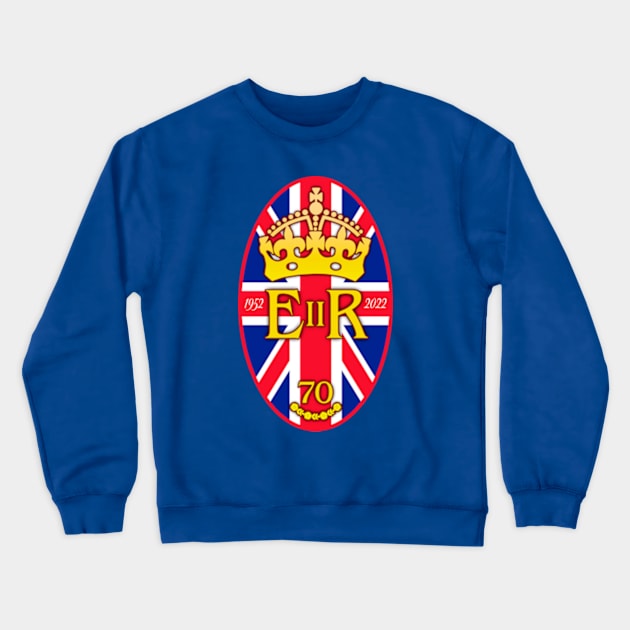 Elizabeth II Platinum Jubilee Crewneck Sweatshirt by Scud"